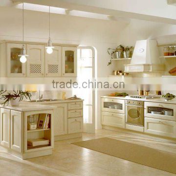 White painted solid wood kitchen cabinet