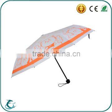 manual style 21 inch pongee with black coated sunproof rain umbrella
