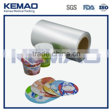 aluminium foil heat seal lids for yoghurt lidding