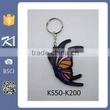 3d butterfly shaped keychain ,soft PVC 3d keychain