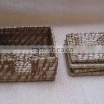 Handcrafted rattan coasters