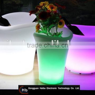 led lighted planter pots led PLASTIC FLOWER POT led flower vase light