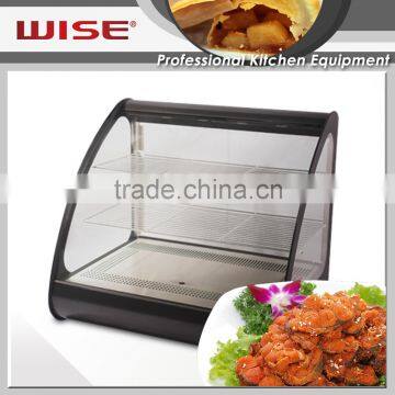 Top Quality User Friendly Black Mirror Steel Hot Food Display Warmers Kitchen Equipment