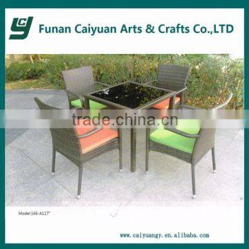 simple design garden table sets PP rattan furniture