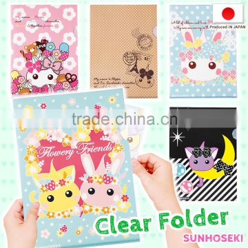 Different kinds of Hoppe-chan stationary plastic file folder in different colors