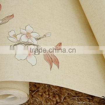 orient style graceful non-woven wallpaper for wall