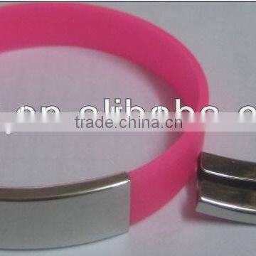 2015 Silicone Bracelet with metal clasp