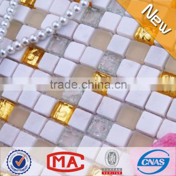 HF JTC-1303 Foshan China vidrepur glass mosaic tile glass mosaic mix stone mosaic tile