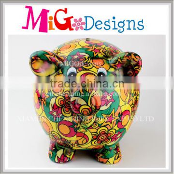 Colorful Ceramic Pig Money Box For Coin Hot Selling