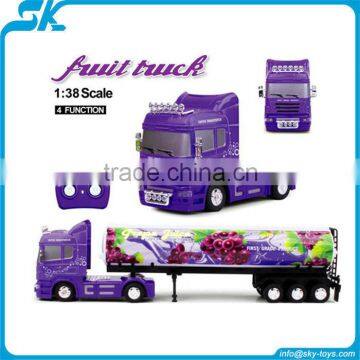 New 1:38 heavy fruit trailer truck rc