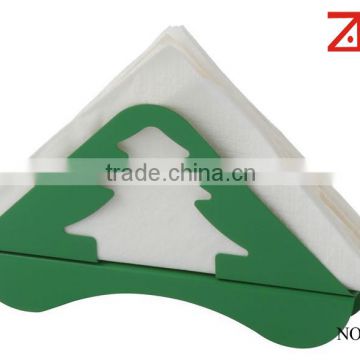 popular table decoration metal green christmas napkin holder