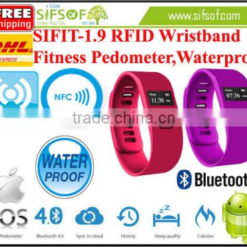 SIFIT-1.9 Fitness Wristband Pedometer, Waterproof, Accurate Calories Counter, Pedometer with RFID Function