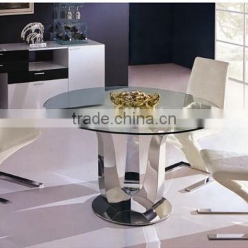 1+4 Glass top dining table and chair center table set for 4 seaters