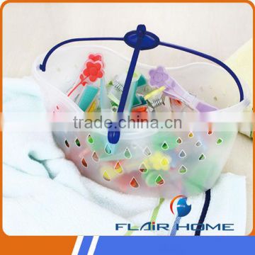 XYB9903 strong plastic basket with clothes pegs/clips