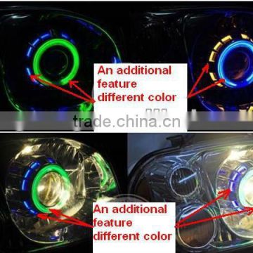 Double angle eyes for HID Bi-xenon Projector Lens Light