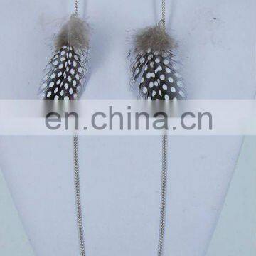 fashion new design feather necklace long FHE-0061