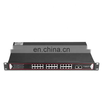 ODM&OEM 24  Port 1000M POE  Network Switch + 2 Port 1000M Network