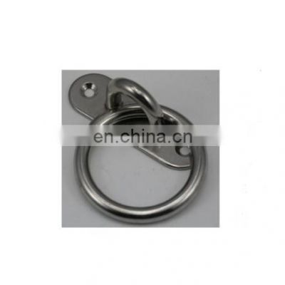Stainless steel Oblong Pad Eye With Ring for marine, industrial architectural uses, mooring plate or eye plate