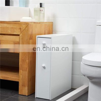 Bathroom Storage Beside Toilet Storage Cabinet with Slide Out Drawer / Free Standing Toilet Paper Holder