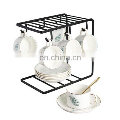 Iron Kitchen Cup Holder Rack Cup Drying Rack Coffee Cup Organizer