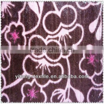 Pink cotton stretch velvet fabric