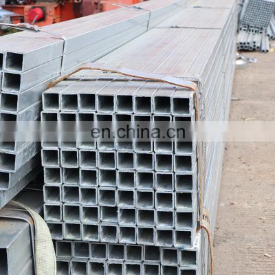 Factory Stock Hot dipped Galvanized Steel Rectangular Pipe Price
