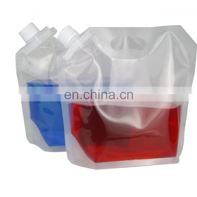 wholesale Beverage stand up pouch plastic bag with spout, fruit juice stand pouch packaging bag
