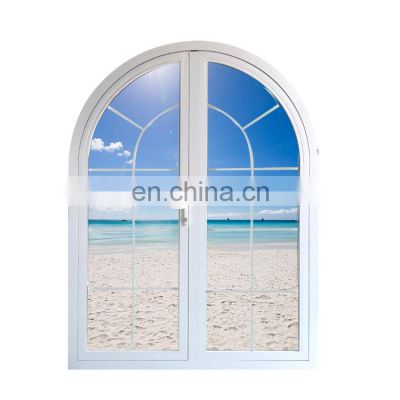 Popular Design UPVC/PVC Arched Exterior Double Leaf French Casement Glass Door