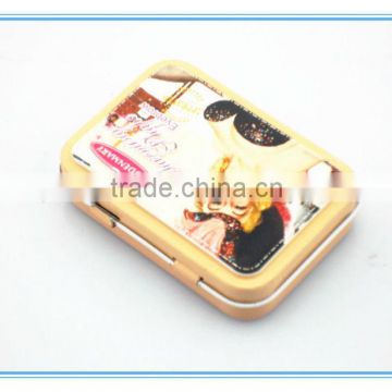 Custom CMYK small perfume tin cans for women