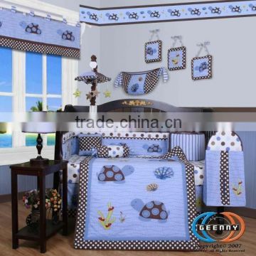 13pcs emboidery africa crib bedding set from professional manufacturer