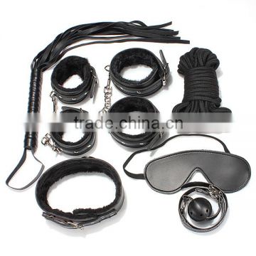 7Pcs Leather Restraint Bondage Mask Ball Cuffs Blindfold Costume Set Kit Hot HK105