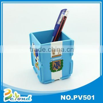 Popular cheap office durable simple pvc pen holder