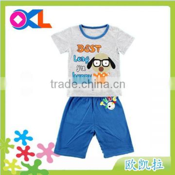 Hot selling high level new design delicated appearance boy t-shirt and pant
