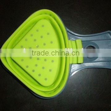 eco-friendly kitchen foldable silicone strainer