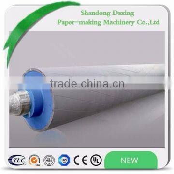 Paper machine rewinder bottom roll with tungsten carbide