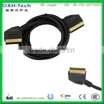 High-end Gold Plated 21 pin Scart Cable for 2013