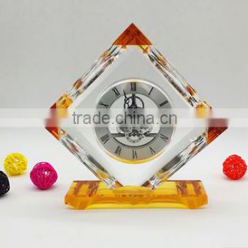 crystal table clock for souvenir gifts