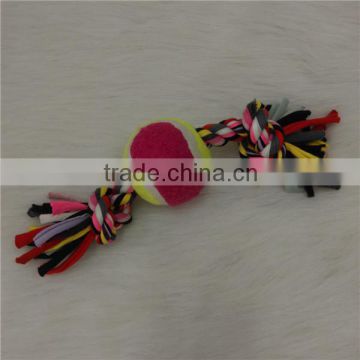 The cotton strip dog playing rope ball dog toy