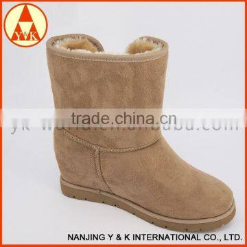Wholesale best quality ankle boot fashionable shiny half girl snow boots