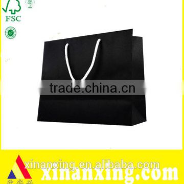 120g Black Gift Paper Bag with Handle Customized LOGO