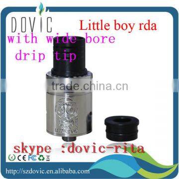 Newest e cig RDA little boy rda with wide bore drip tips
