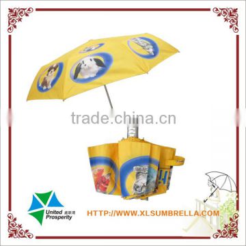 21" aluminum 3 fold advertisement good quality umbrella