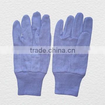 Purple mini PVC dotted jersey cotton garden gloves
