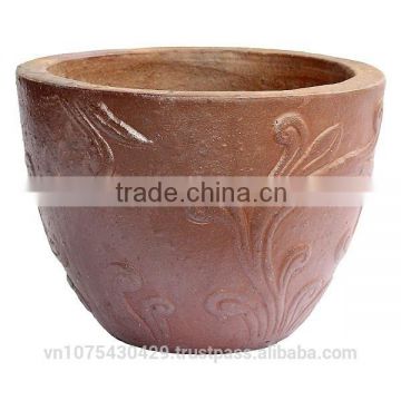 Tall curve Black Ceramic Flower Pots, Vietnam ceramic flower pots
