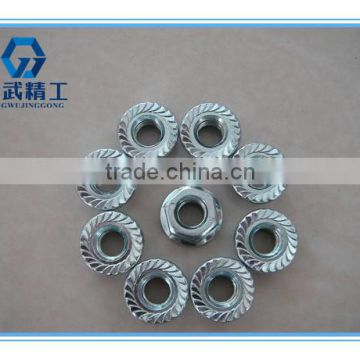 Hexagon nuts with flange made in china