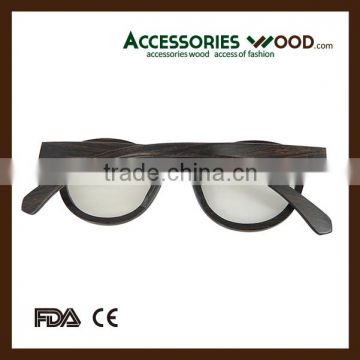Wood Optical Glasses Round Frame and Polarized Lenses Unique Csutomized Wood Optical Glasses