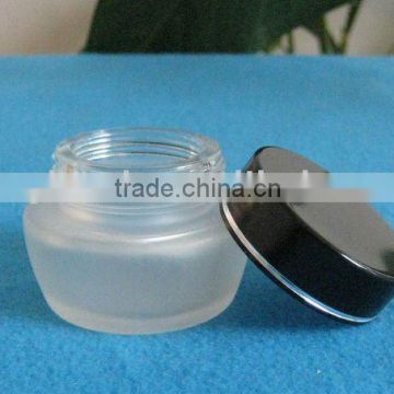 30g frosted face cream bottles with metal lid, cream jar