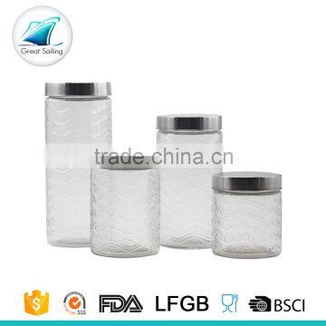round shape glass food container with lid
