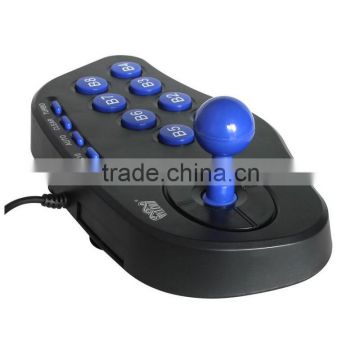 Usb arcade joystick for pc game 8 buttons all black pc controller computer game hardware portable Joystick consoles