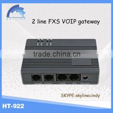 VoIP gateway,support H323,SIP,VLAN and QoS;2FXS